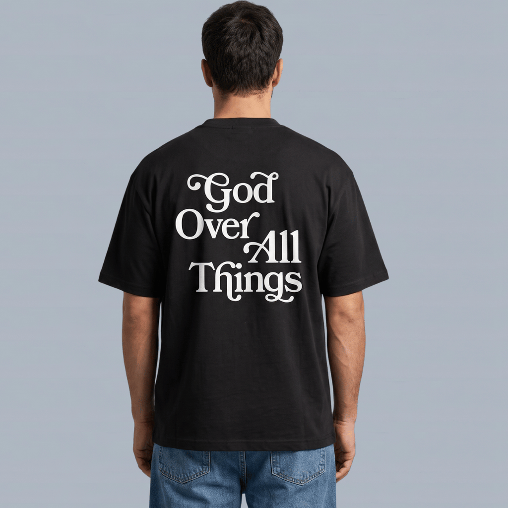 Tshirt oversized GOD OVER ALL THINGS / Hombre
