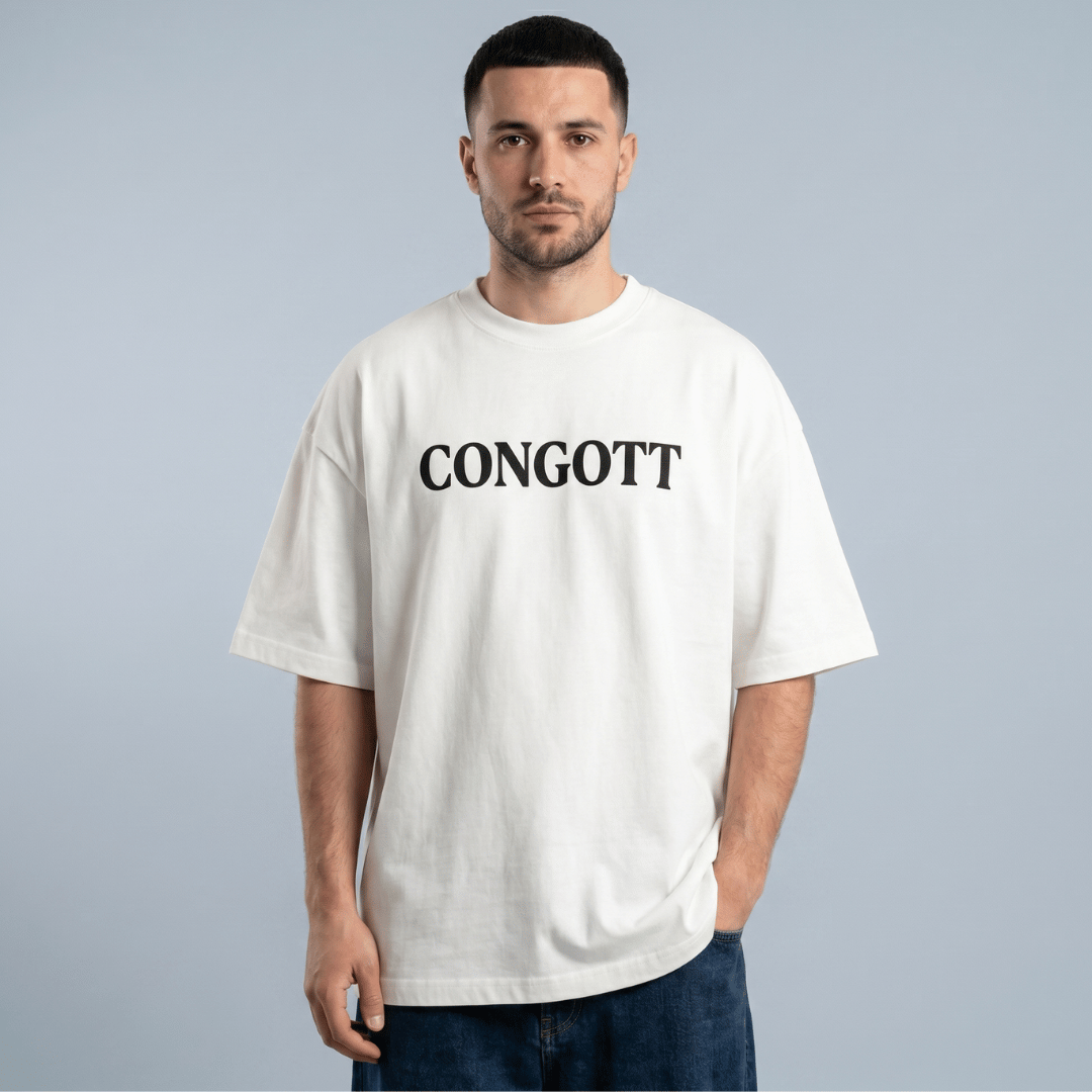 Tshirt oversized-BLANCO Pralm 27:14 / HOMBRE