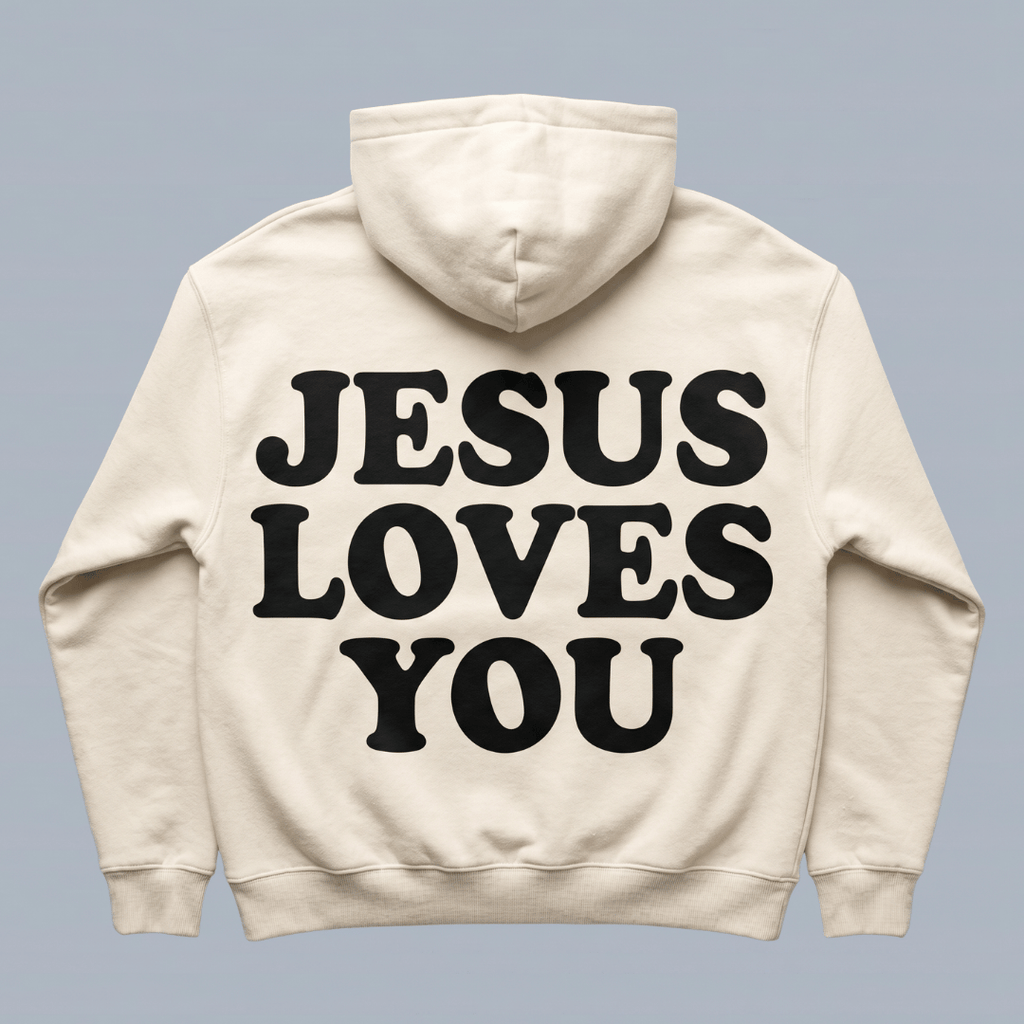 Buzo UNISEX JESUS LOVE YOU BLANCO