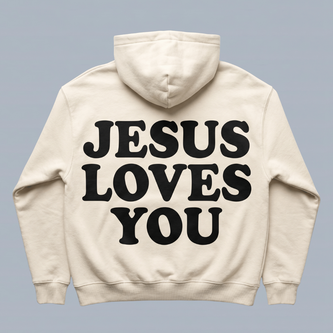 Buzo UNISEX JESUS LOVE YOU BLANCO