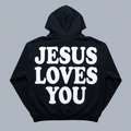 Buzo UNISEX JESUS LOVE YOU NEGRO