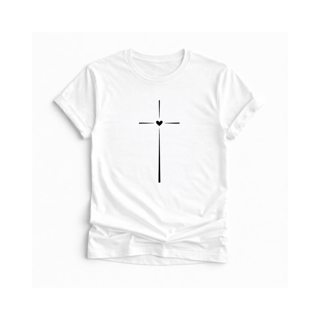 CAMISETA HOMBRE CORAZON CRUZ   / HOMBRE