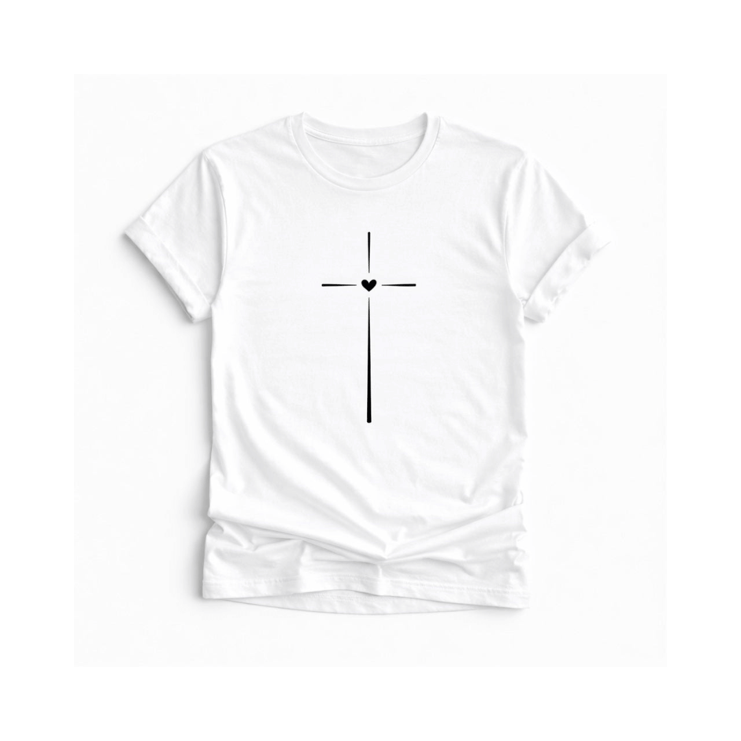 CAMISETA HOMBRE CORAZON CRUZ   / HOMBRE