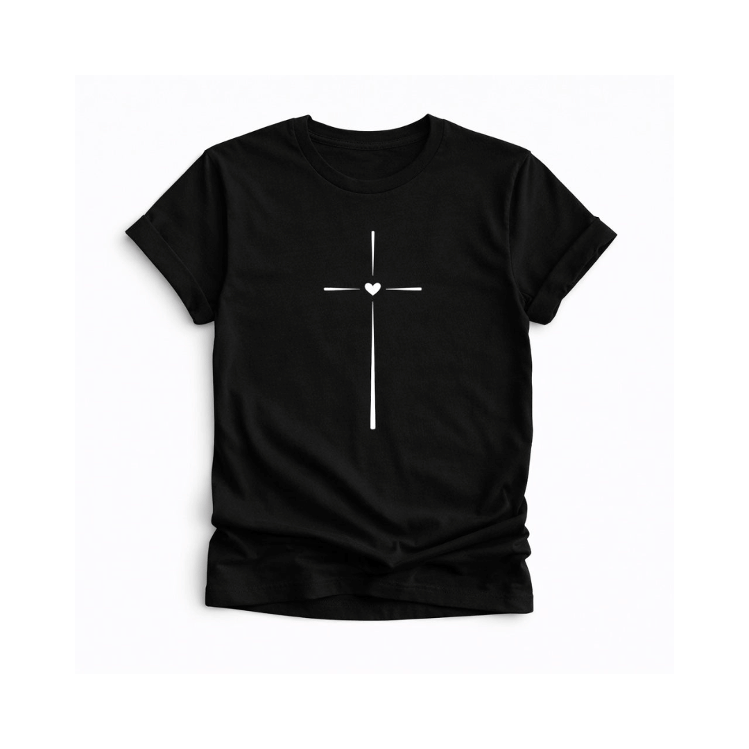 CAMISETA HOMBRE CORAZON CRUZ   / HOMBRE