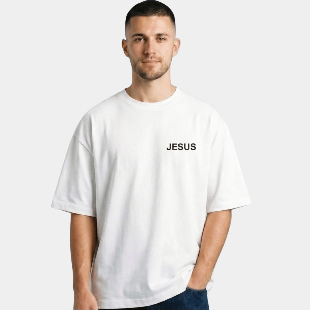 Tshirt oversized-BLANCO JESUS CORONA