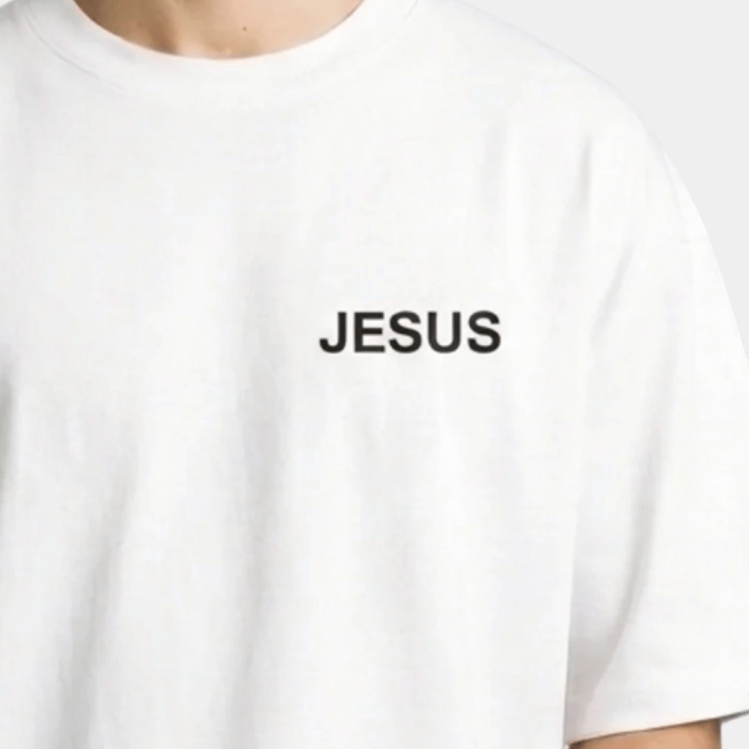 Tshirt oversized-BLANCO JESUS CORONA