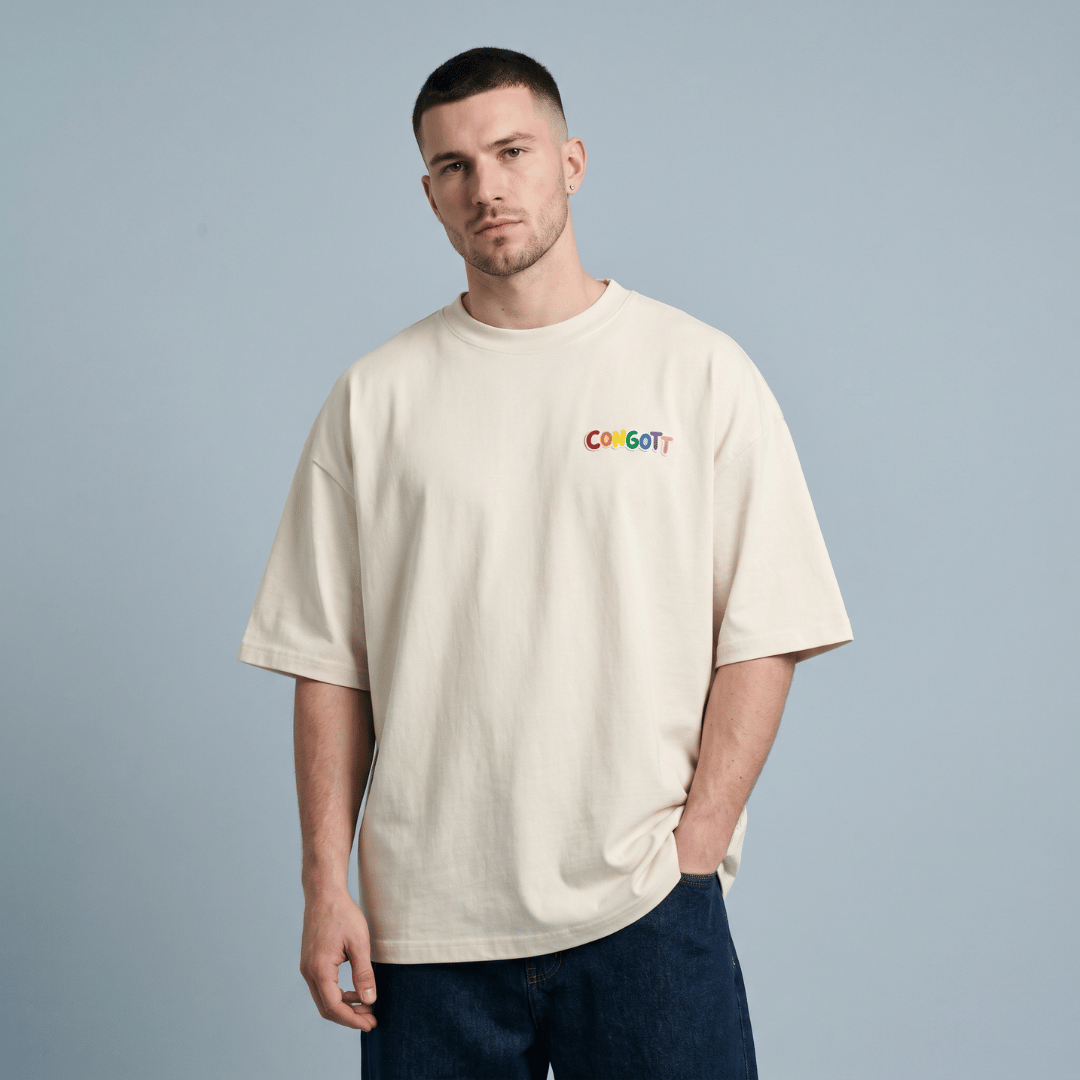 Tshirt oversized-BLANCO SER COMO NIÑOS / HOMBRE