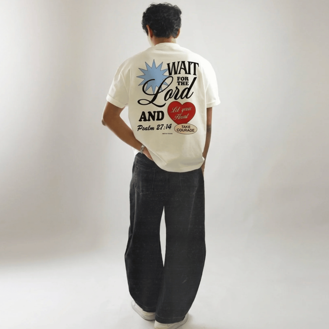 Tshirt oversized-BLANCO Pralm 27:14 / HOMBRE
