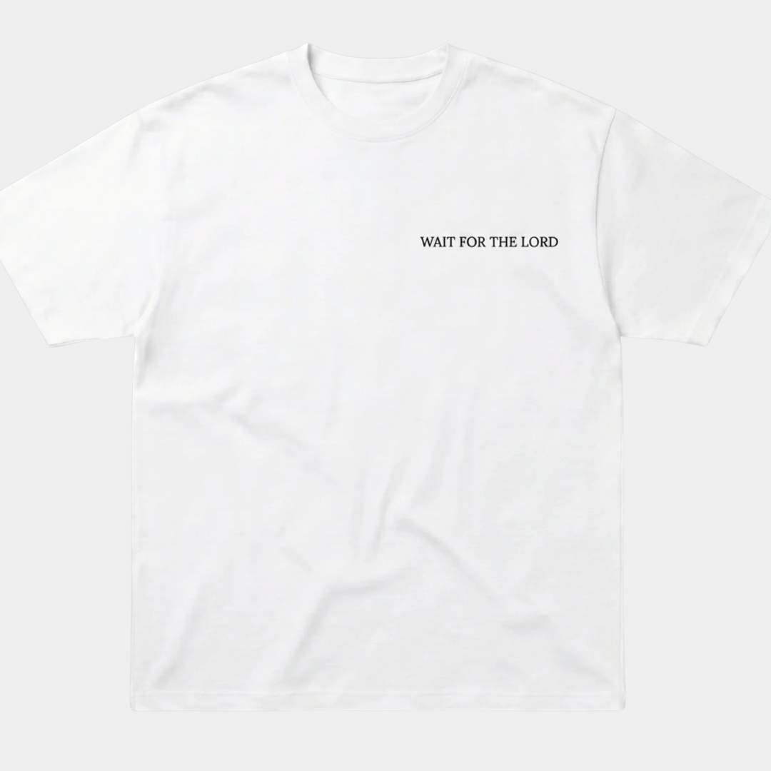 Tshirt oversized-BLANCO Pralm 27:14 / HOMBRE