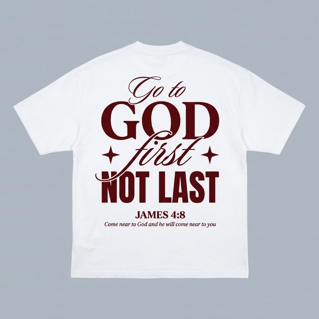 Tshirt oversized  GO TO GOD FIRST / MUJER