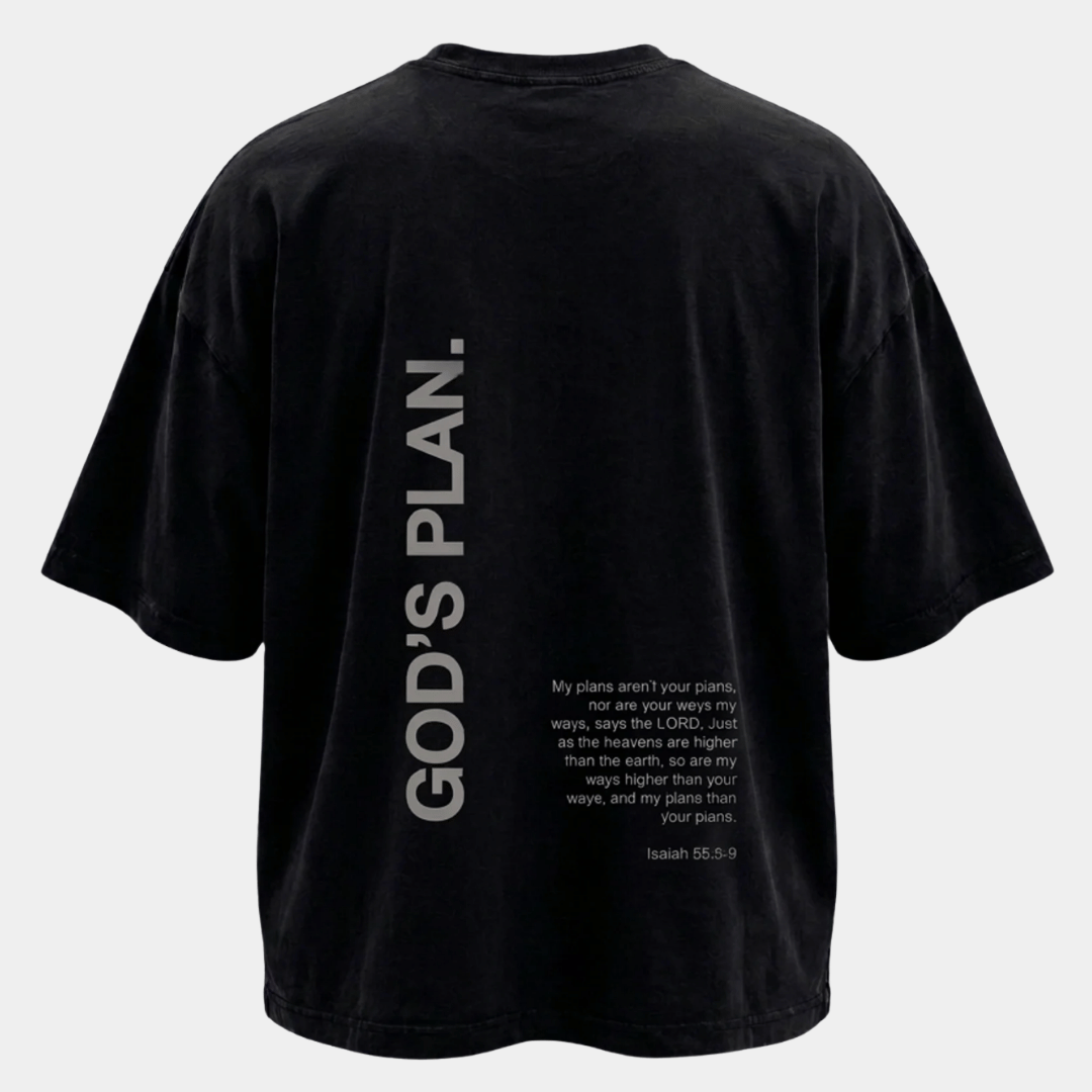 Tshirt oversized-NEGRO GOD IS PLAN / HOMBRE