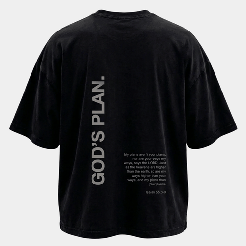 Tshirt oversized-NEGRO GOD IS PLAN / HOMBRE