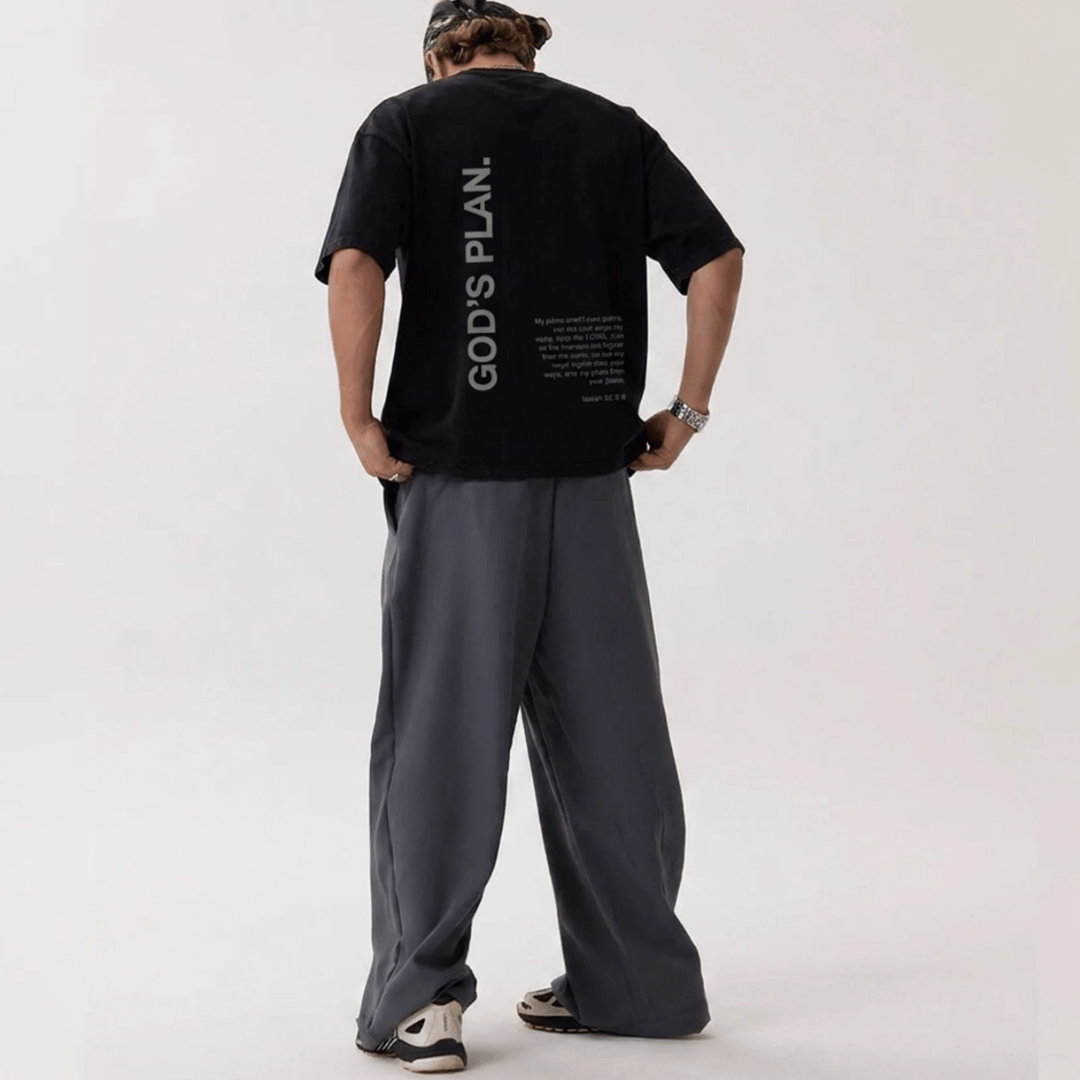 Tshirt oversized-NEGRO GOD IS PLAN / HOMBRE