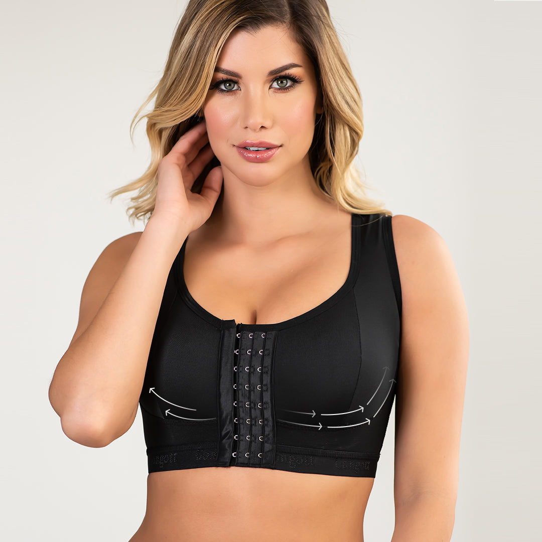 Brasier facilitador de postura con control de volumen del busto multi/functional