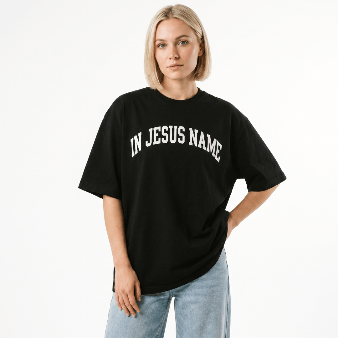 Tshirt oversized- MUJER- IN JESUS NAME