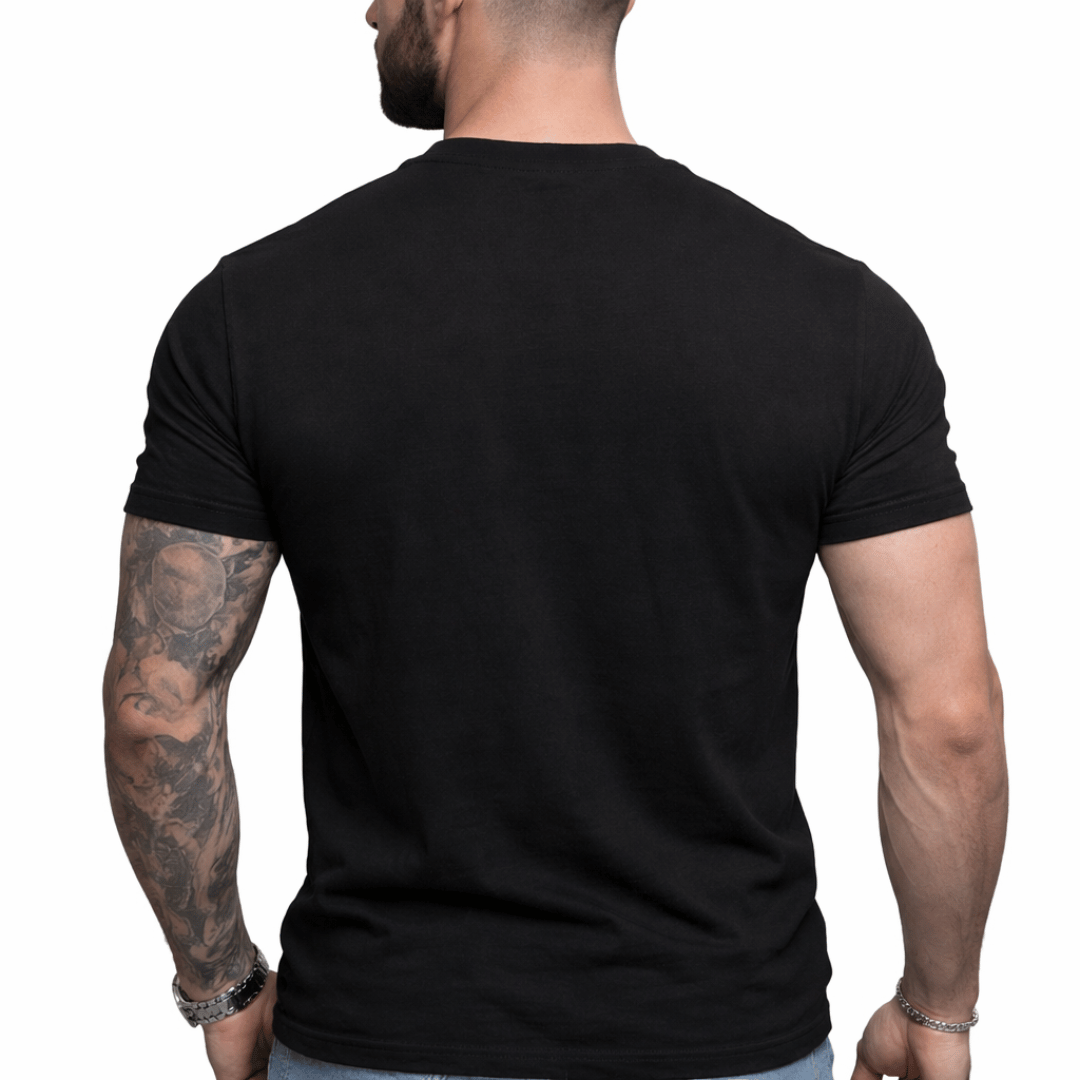 CAMISETA NEGRA JESUS IS MY LIFELINE / HOMBRE