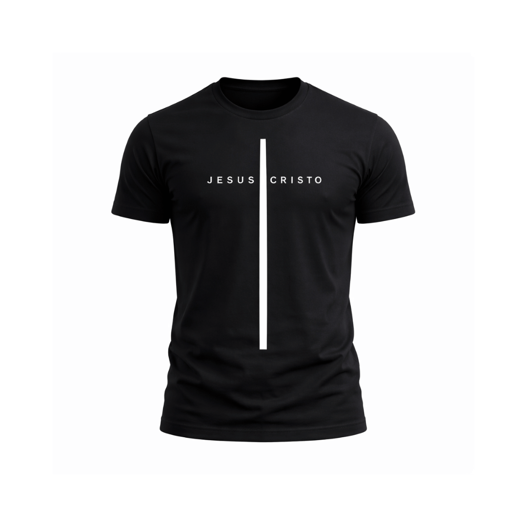 CAMISETA NEGRA JESUSCRISTO  1002 / HOMBRE