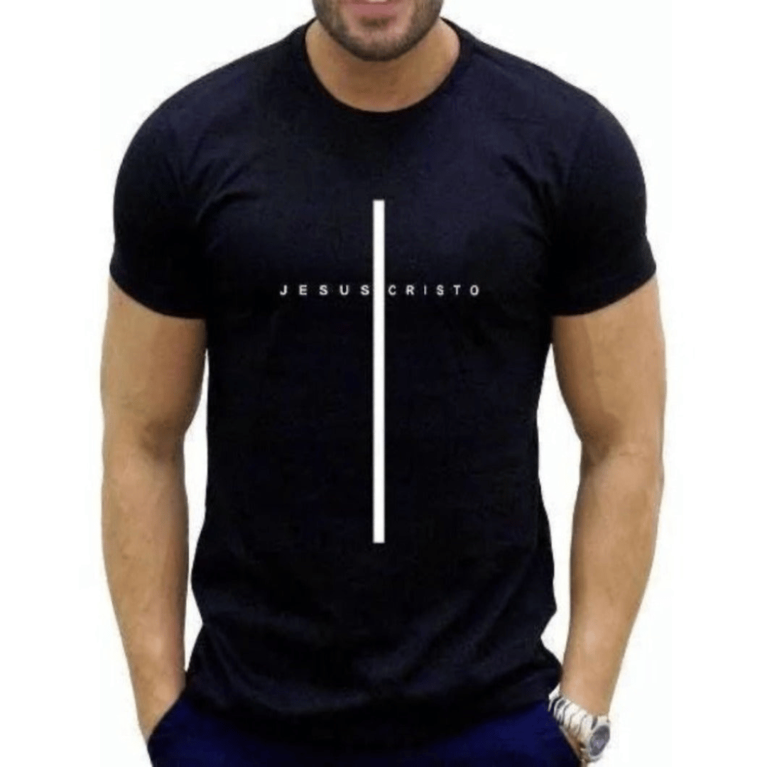 CAMISETA NEGRA JESUSCRISTO  1002 / HOMBRE