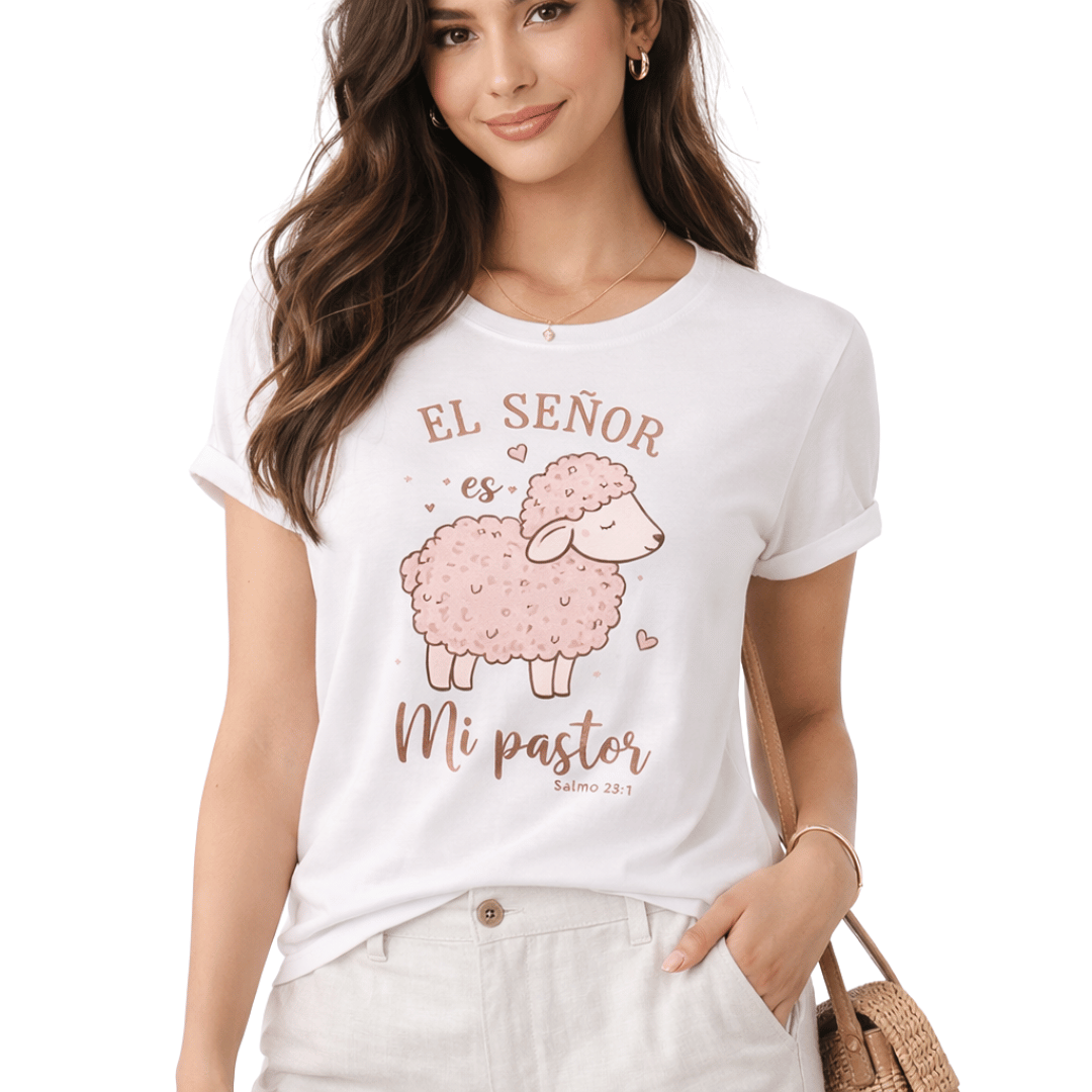 CAMISETA DAMA EL SEÑOR ES MI PASTOR / MUJER