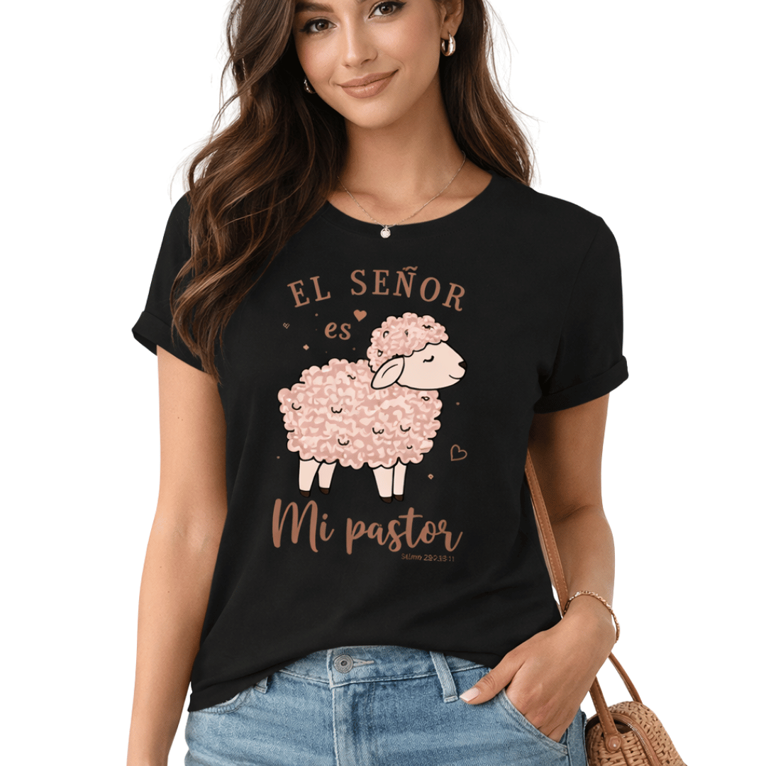CAMISETA DAMA EL SEÑOR ES MI PASTOR / MUJER