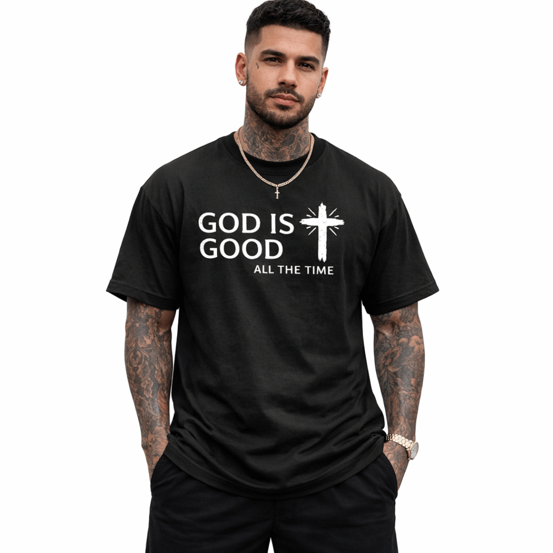 CAMISETA NEGRA GOD IS GOD ALL THE TIME / HOMBRE