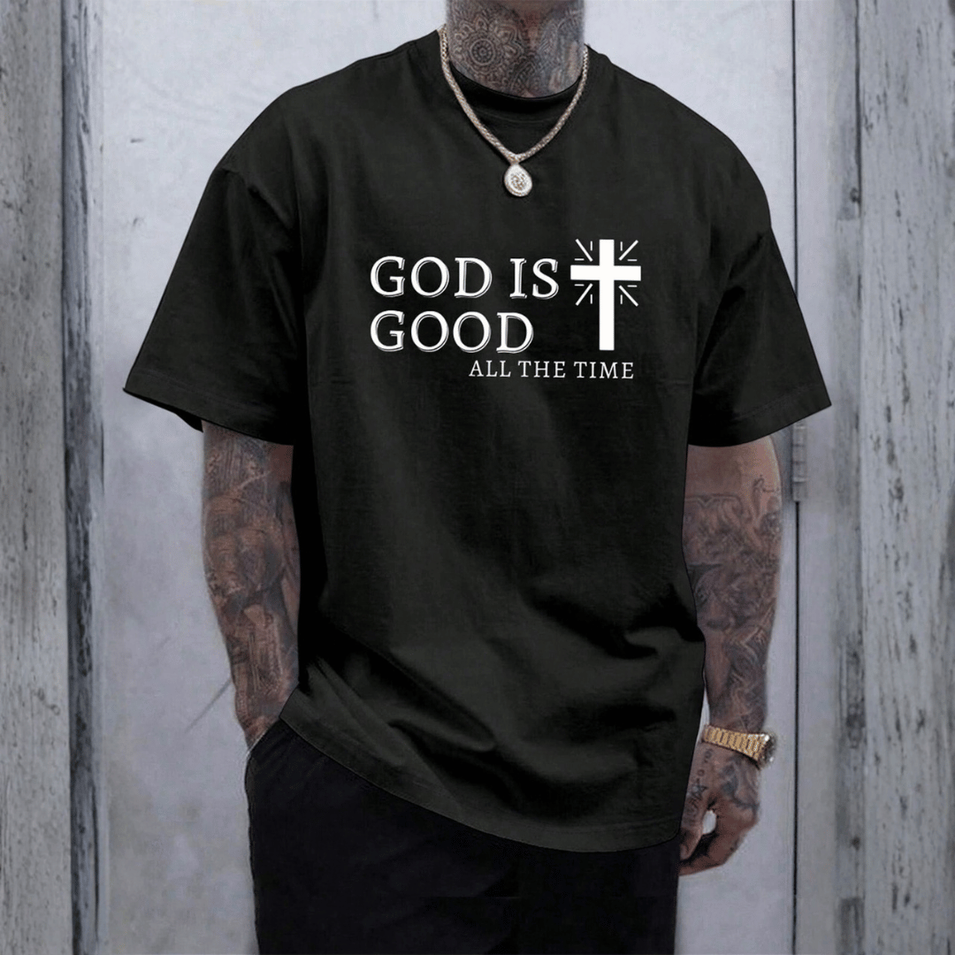 CAMISETA NEGRA GOD IS GOD ALL THE TIME / HOMBRE