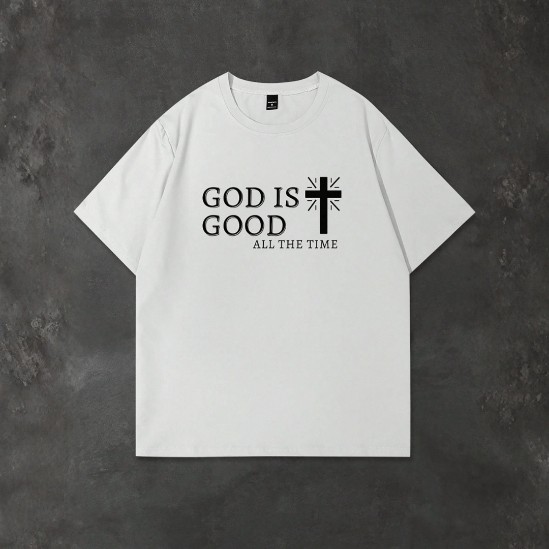 CAMISETA BLANCA GOD IS GOD AL THE TIME / HOMBRE
