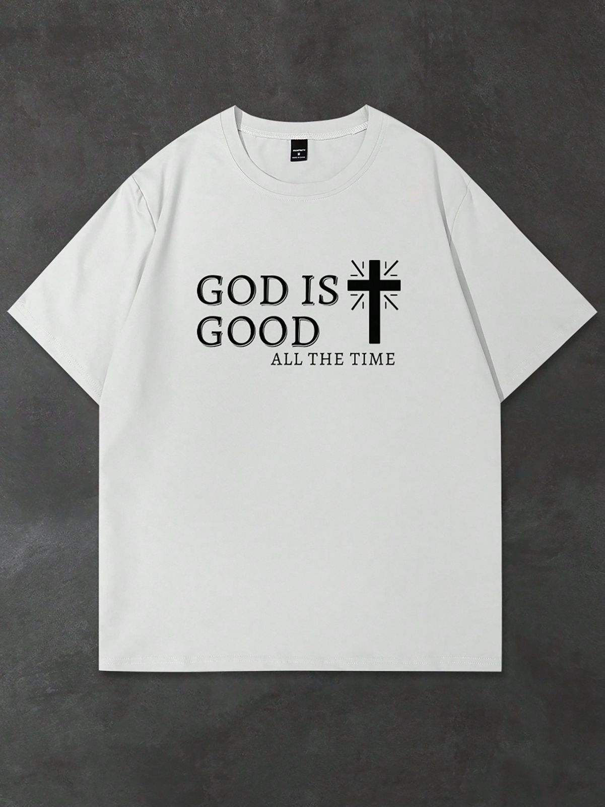 CAMISETA BLANCA GOD IS GOD AL THE TIME / HOMBRE