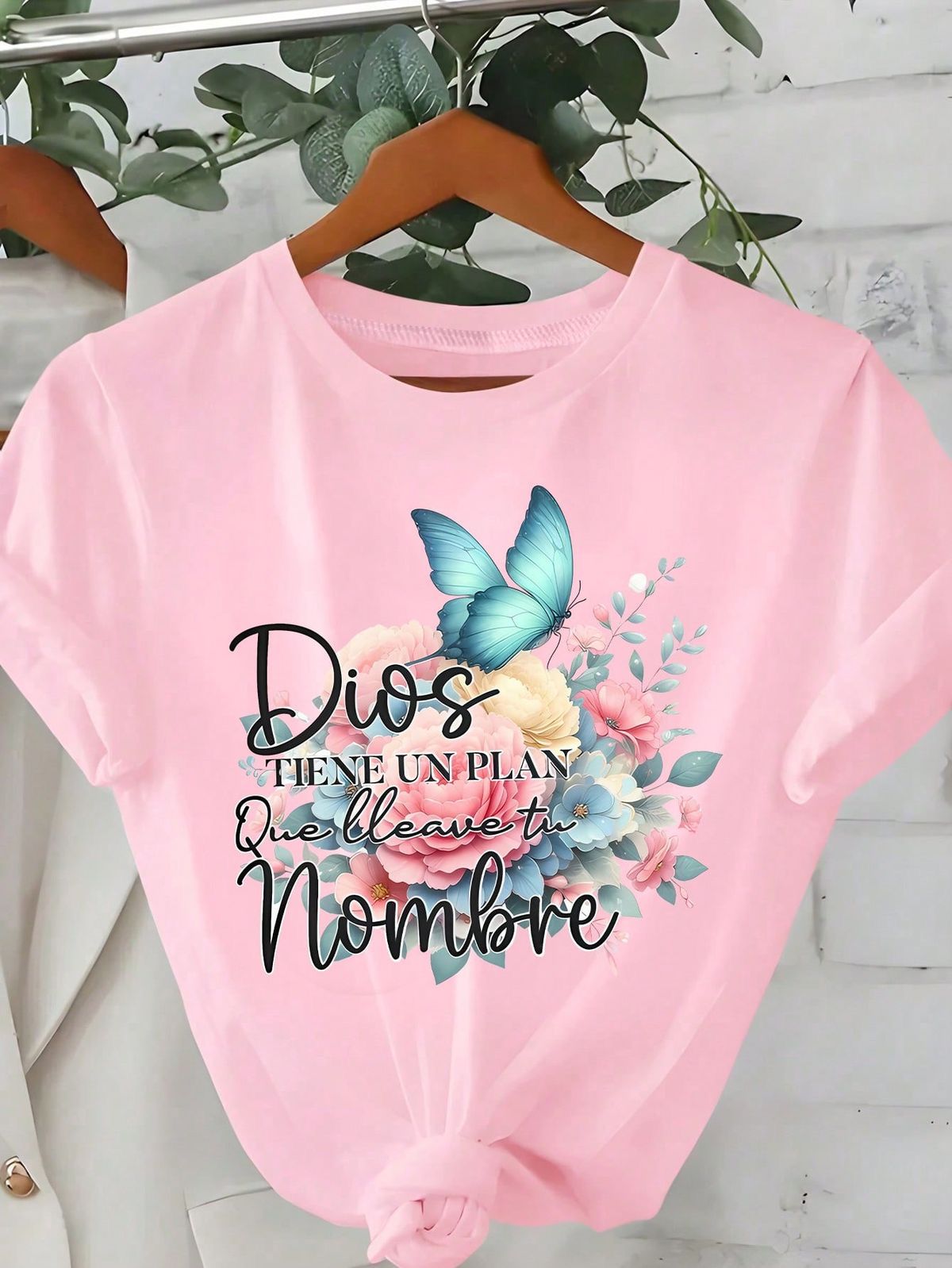 CAMISETA DAMA ROSADA DIOS