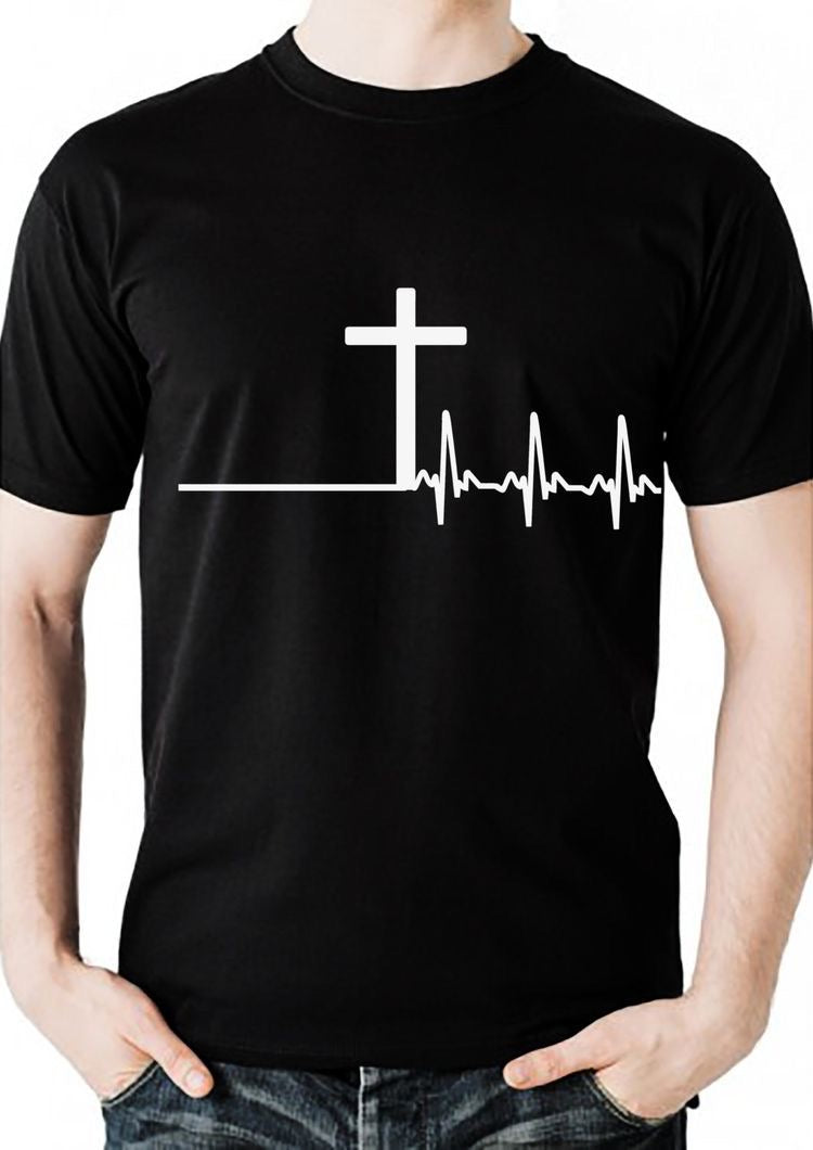 CAMISETA NEGRO CARDIO CRUZ 1001 / HOMBRE