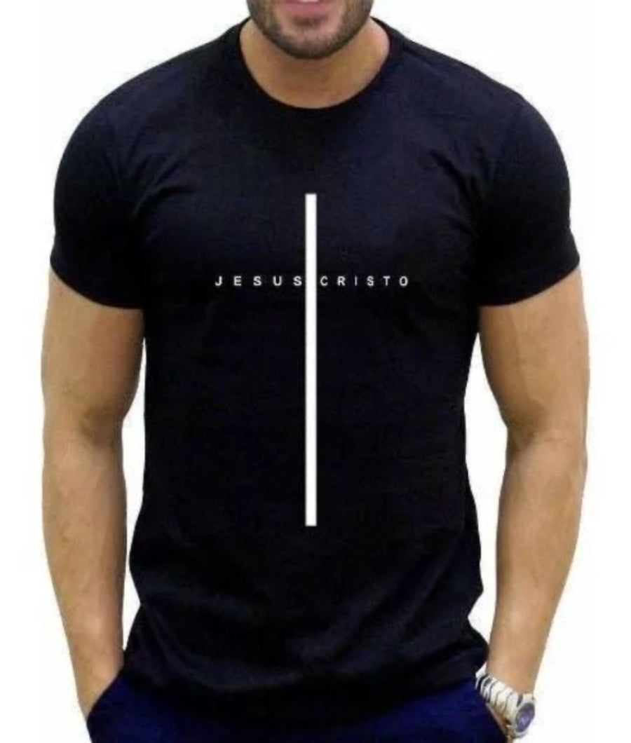 CAMISETA AZUL JESUSCRISTO  1002 / HOMBRE