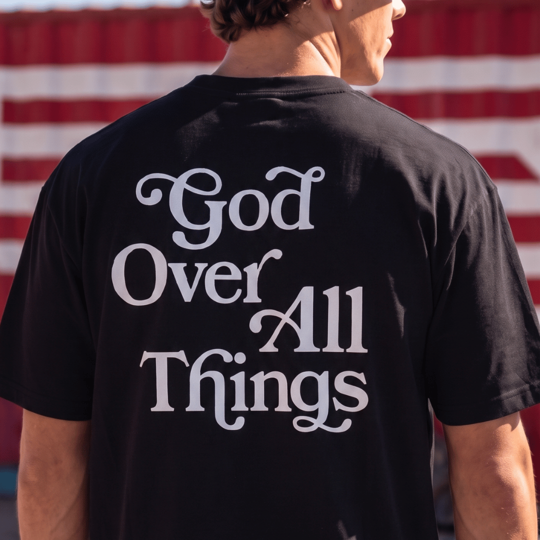 Tshirt oversized GOD OVER ALL THINGS / Hombre