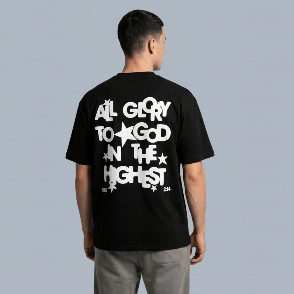 Tshirt oversized AL GLORY TO GOD / Hombre