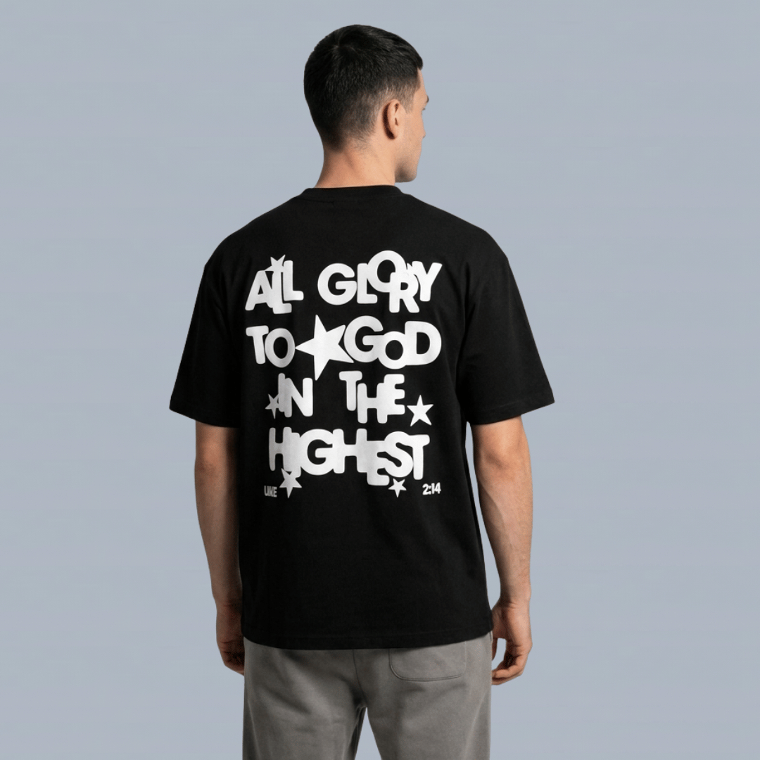 Tshirt oversized AL GLORY TO GOD / Hombre