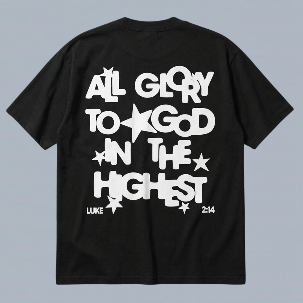 Tshirt oversized AL GLORY TO GOD / Hombre