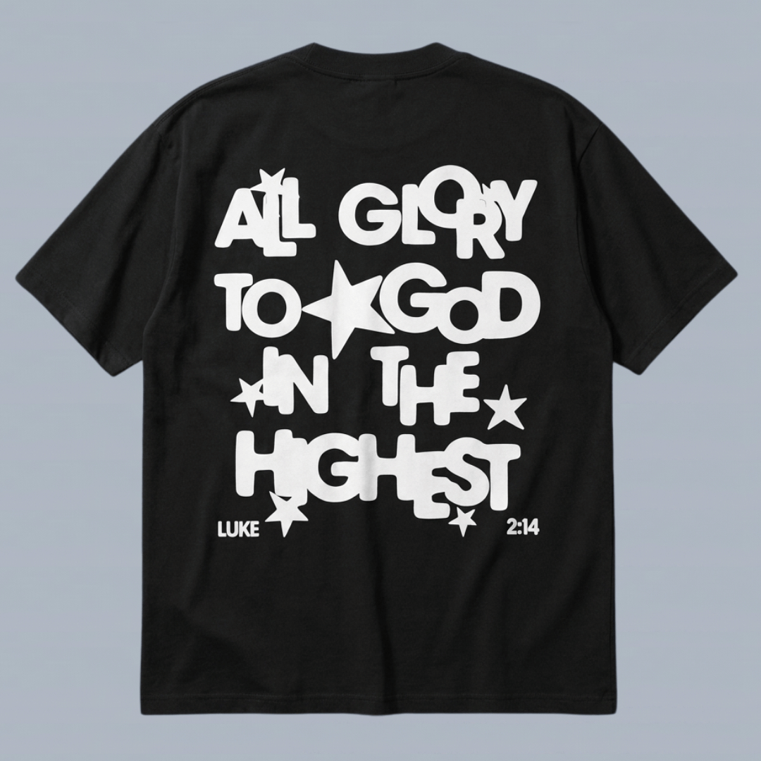 Tshirt oversized AL GLORY TO GOD / Hombre