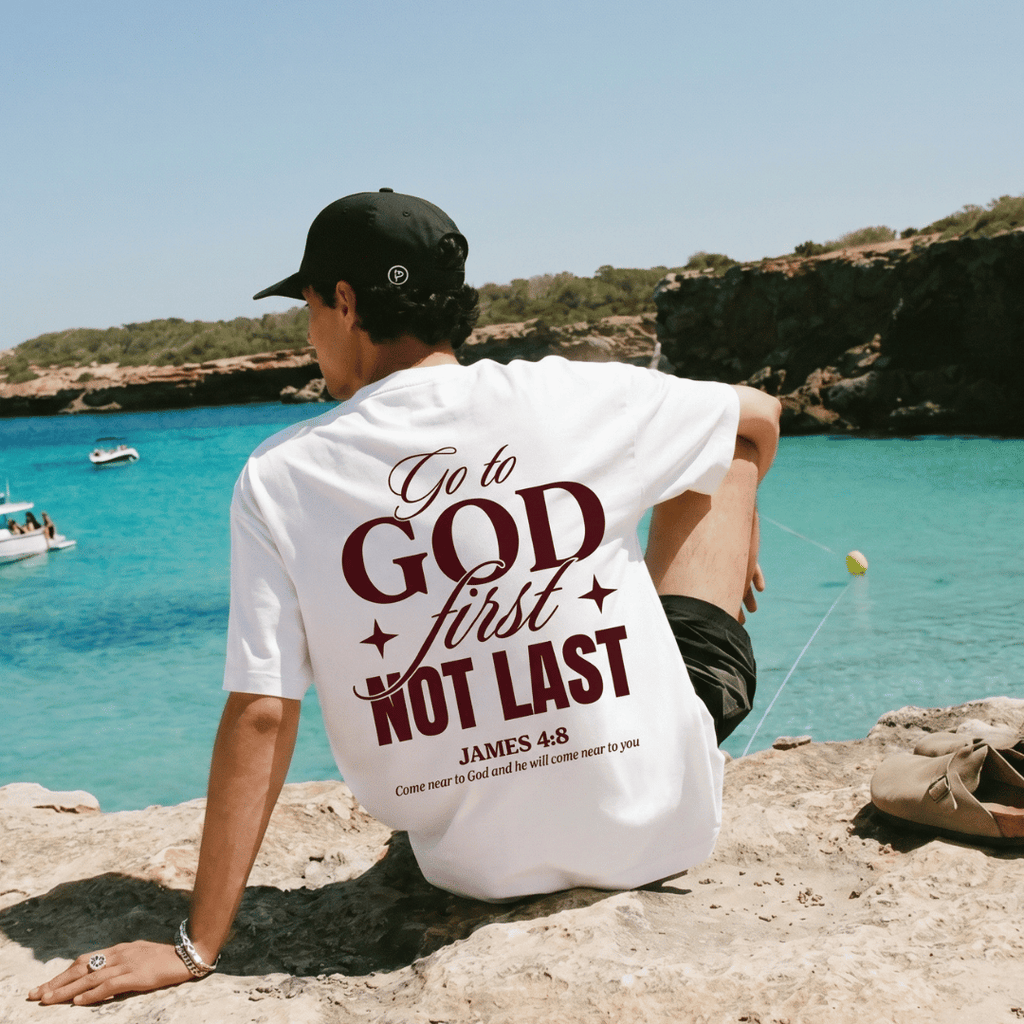 Tshirt oversized  GO TO GOD FIRST