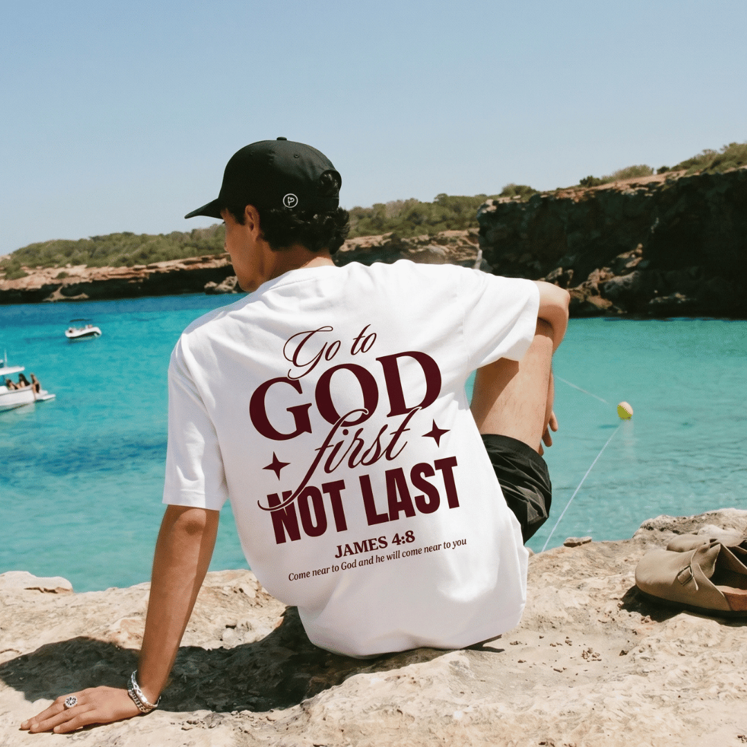 Tshirt oversized  GO TO GOD FIRST