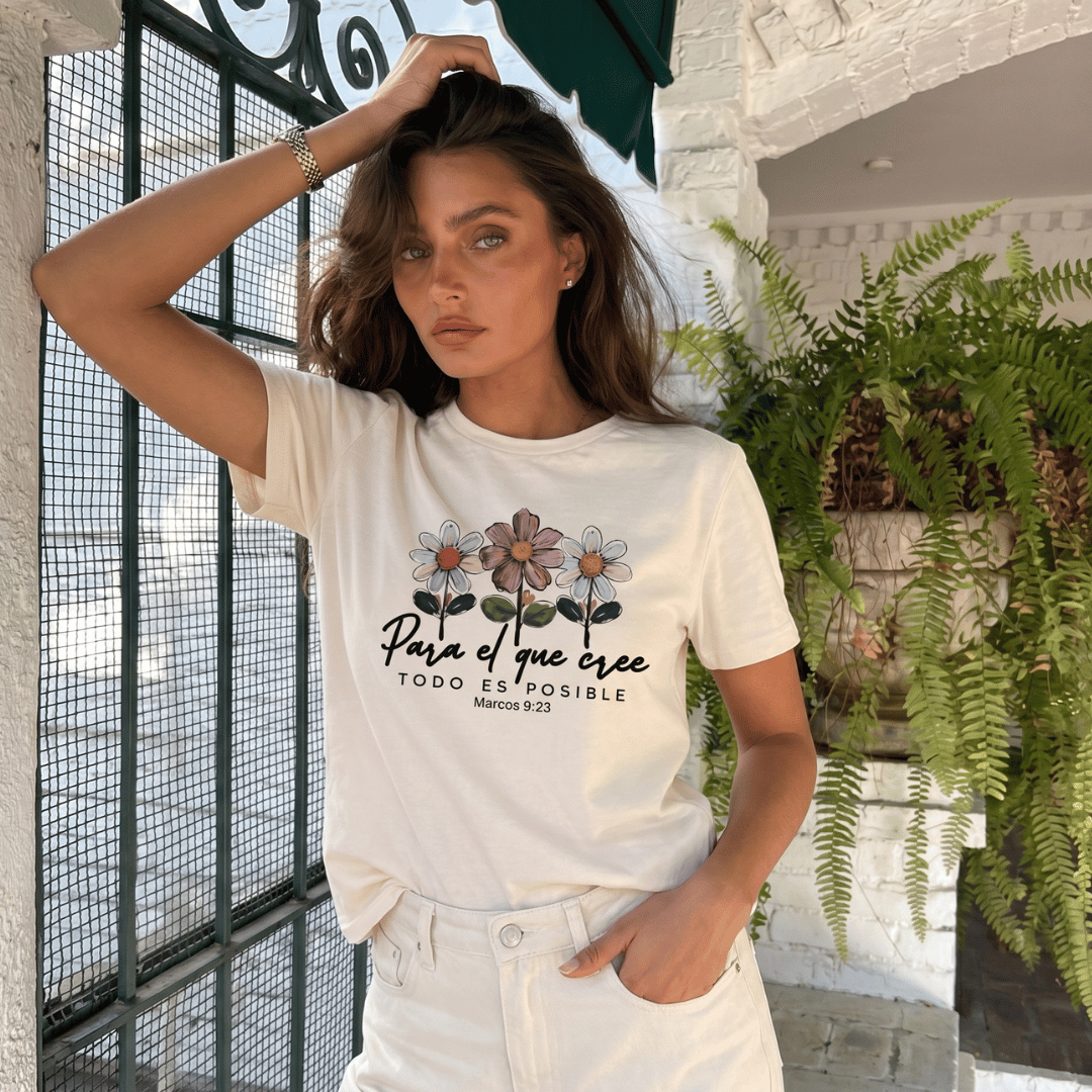 BASIC FLORES AL QUE CREE / MUJER