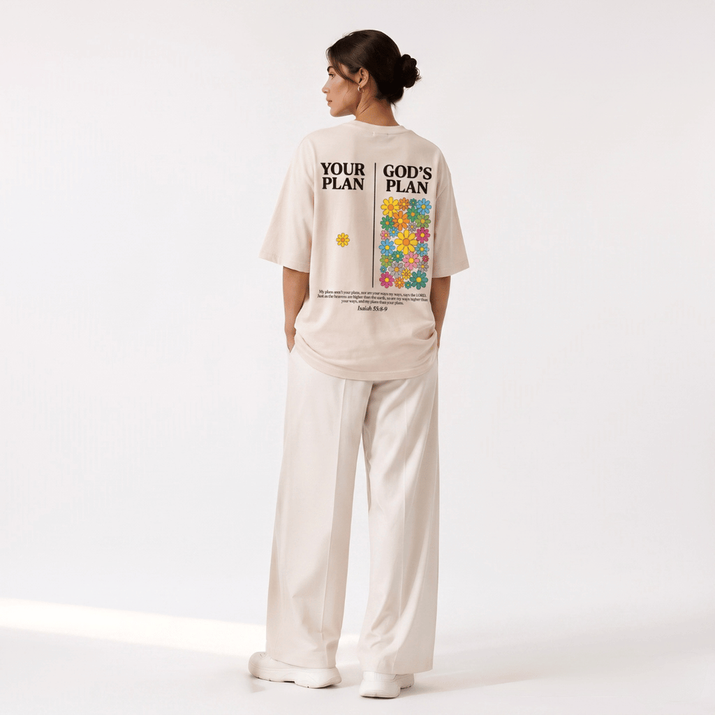 Tshirt oversized YOUR PLAN GOD PLAN / MUJER