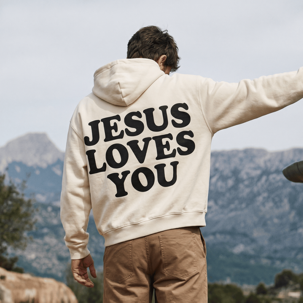 Buzo UNISEX JESUS LOVE YOU BLANCO