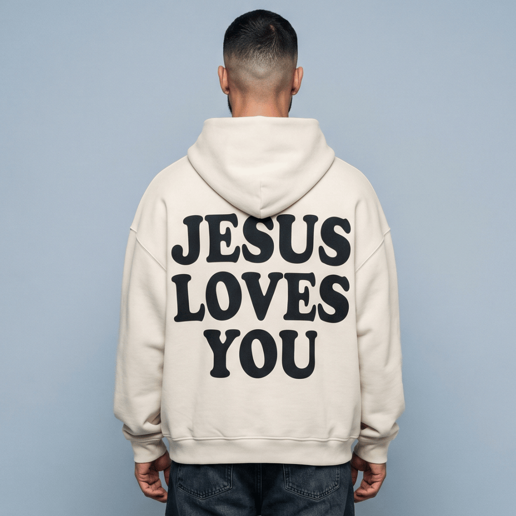 Buzo UNISEX JESUS LOVE YOU BLANCO