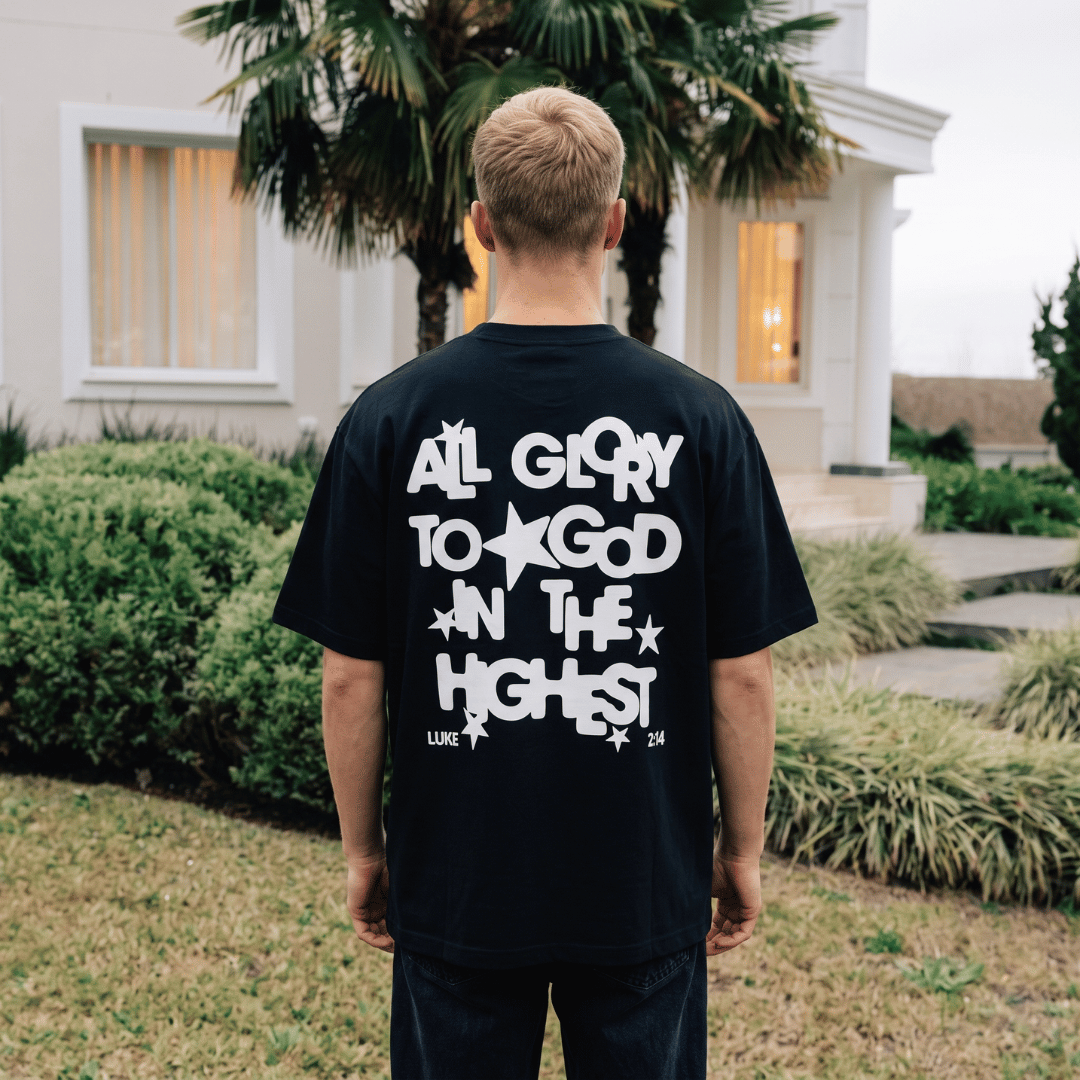 Tshirt oversized AL GLORY TO GOD / Hombre