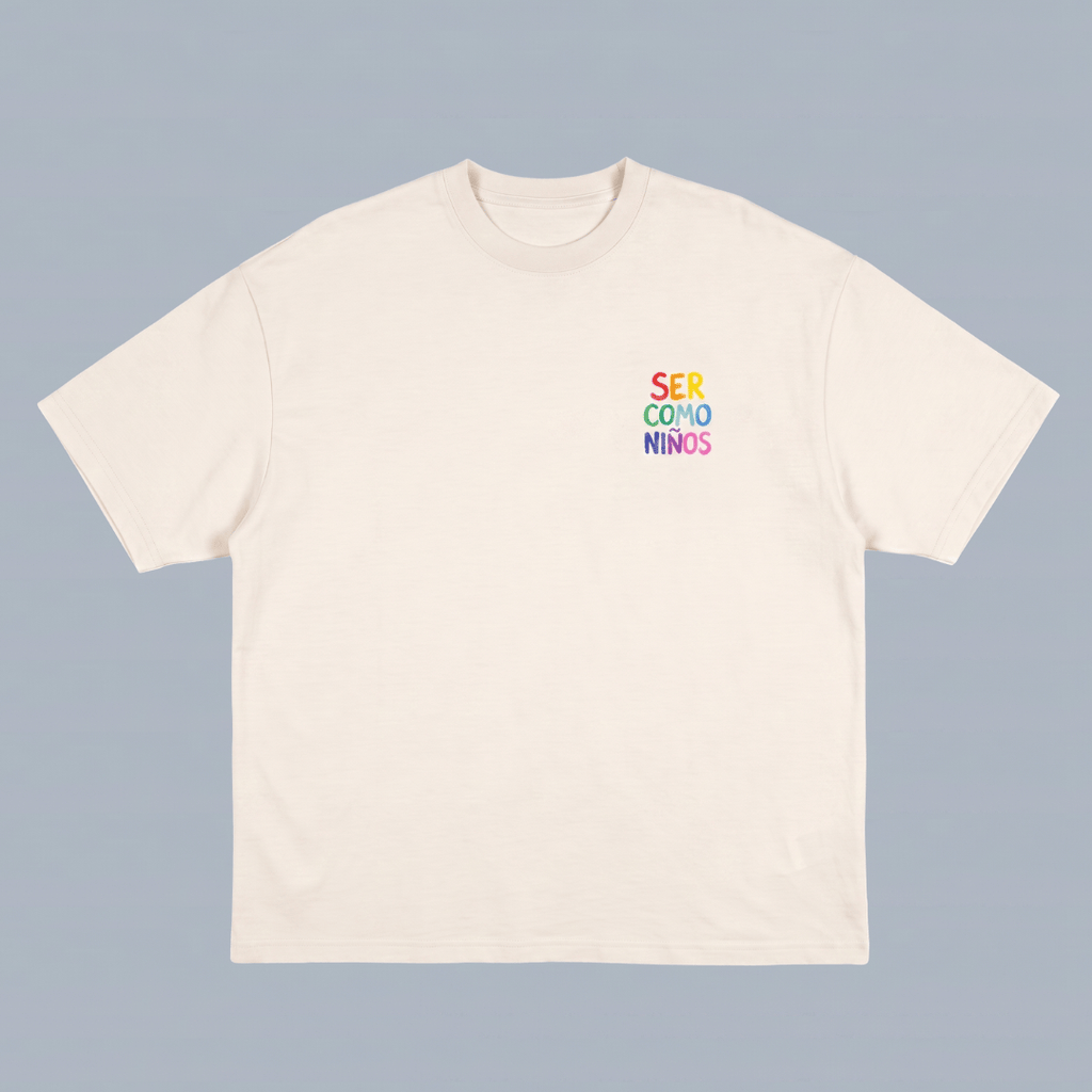 Tshirt oversized-BLANCO SER COMO NIÑOS / HOMBRE