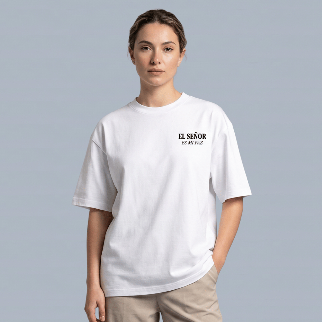 Tshirt oversized EL SEÑOR ES MI PAZ / MUJER