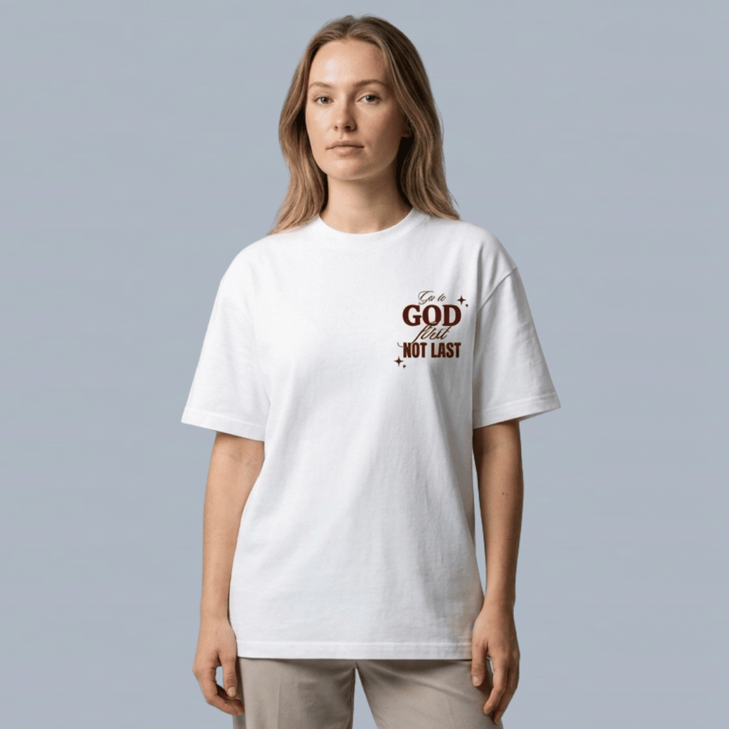 Tshirt oversized  GO TO GOD FIRST / MUJER