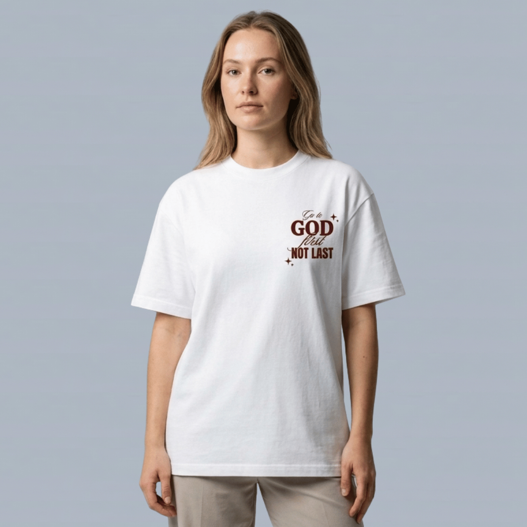 Tshirt oversized  GO TO GOD FIRST / MUJER