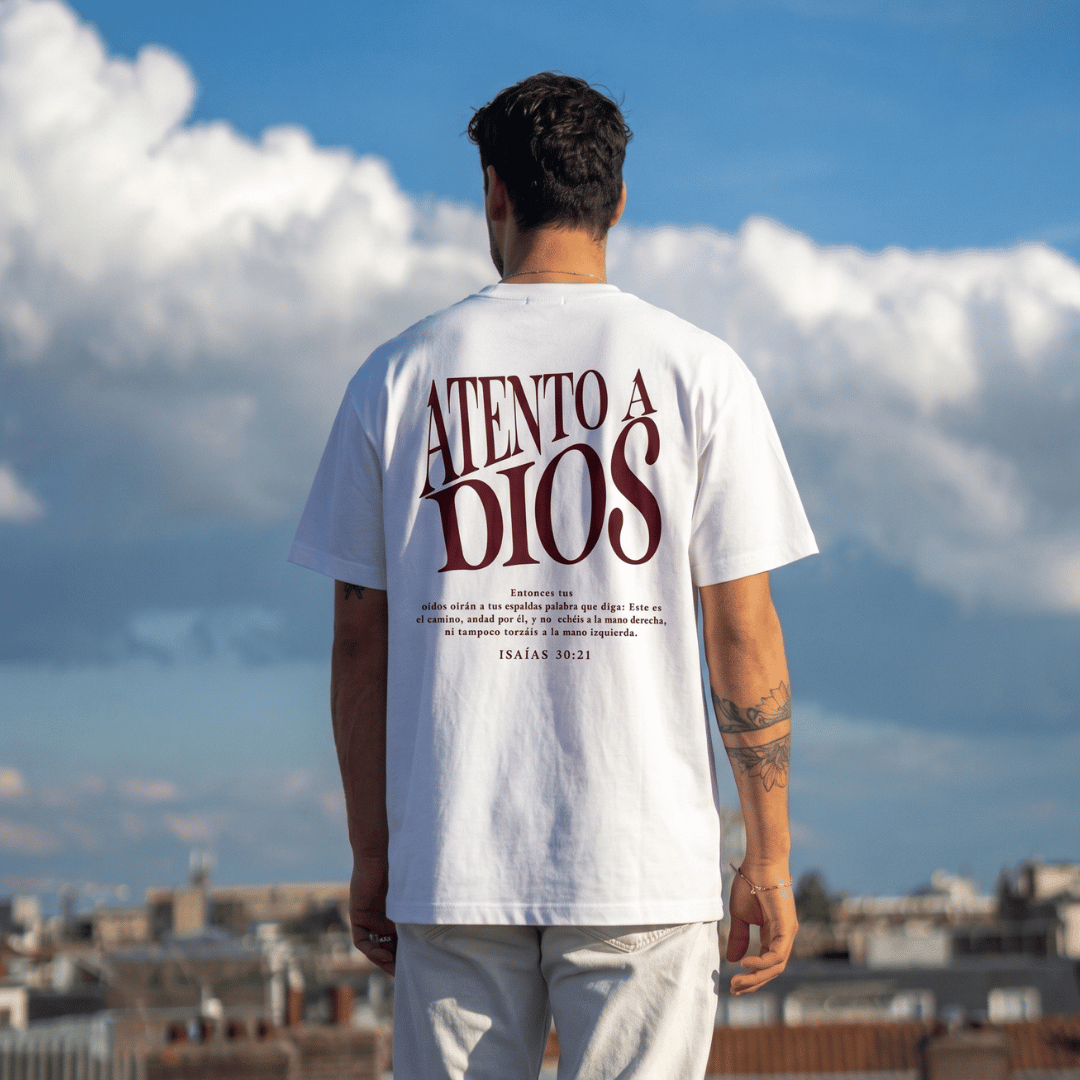 Tshirt oversized  ATENTOS A DIOS
