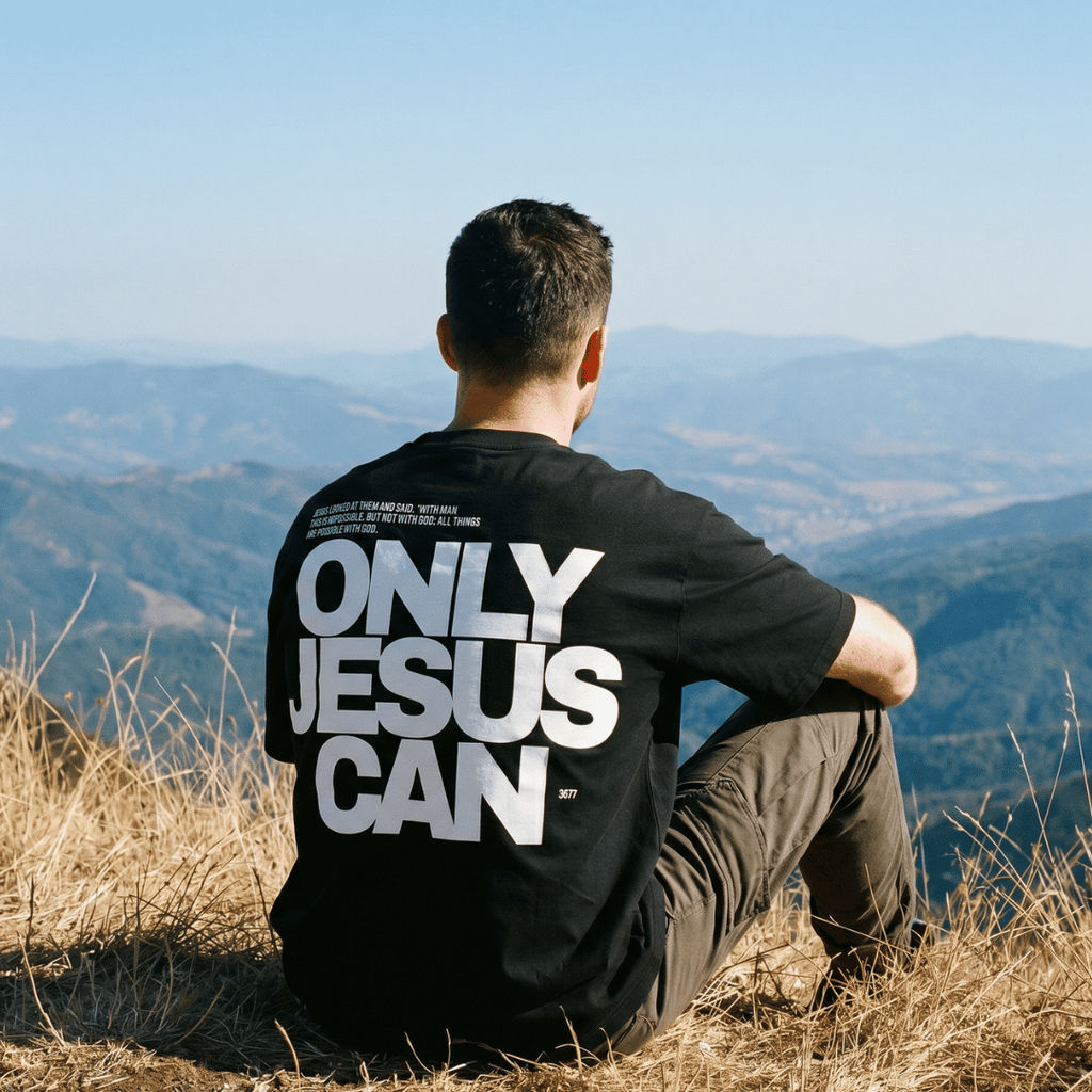 Tshirt oversized- HOMBRE-  ONLY JESUS CAN