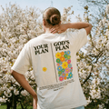 Tshirt oversized YOUR PLAN GOD PLAN / MUJER